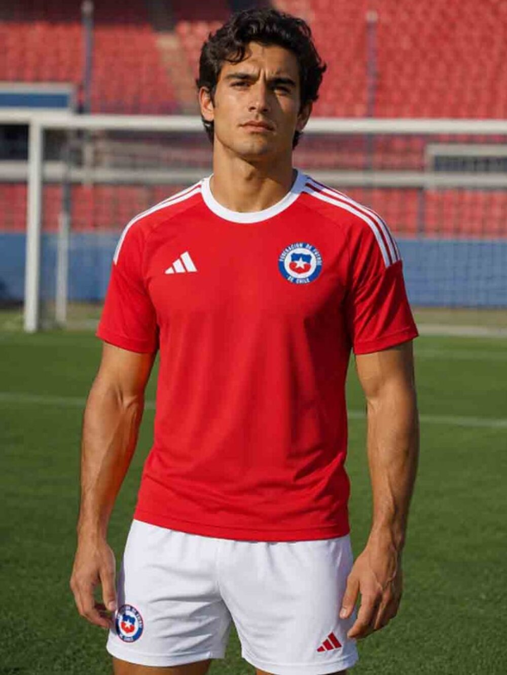 adidas Federacion De Futbol De Chile Soccer Shirt Red Men's Size XL